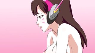 Sex with D Va Overwatch cumshot pussy hentai animation boobs fuck games milf anime creampie booty