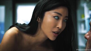 Hot Japanese possessed chick ride big cock