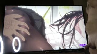Anime Ken Watches His Slutty GF Getting In Her Ass And Cumming In Front Of The Camera