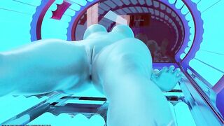 Girl in Tanning Bed Solarium Trapped 3D BDSM Animation
