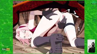 Naruto fucking Sakura's ass - Flashando