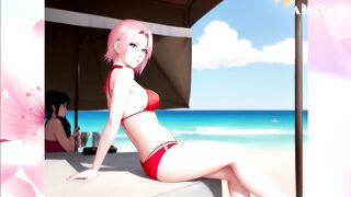 Compilation big boobs Sakura Haruno hot AI