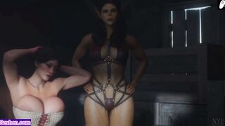 (4K) Futa female orc fucks futanari woman eager for hard penis big cumshot |3D Hentai Animations|P92