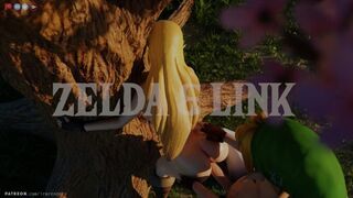 Link makes Zelda's ass bounce