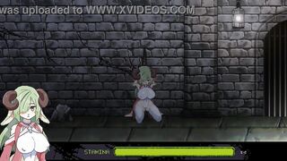 Cute green haired lady having sex with green men in Priestess lust new hentai gameplay video