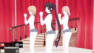 【KKS／MMD】SATURDAY - MMook 雪ノ下雪乃 由比ヶ浜結衣 一色いろは【俺ガイル 】