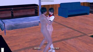 3D HENTAI Game AI syoujyo [riko EP:10]【AI少女 眼鏡,ショートカット,JK,白ハイソックス,本番,SEX】