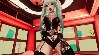 VRChat Slut shows you all of her holes in an erotic dance (POV)
