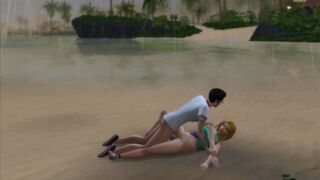 I caught up with a girl on the street and fucked right in the rain | Porno Game 3d