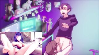 Try Not To Cum | Hentai VTuber Masturbating on Mona and Travis Animation