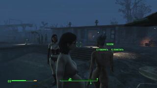 Half-zombie, half-people fuck a pregnant sexy brunette | Porno Game 3d