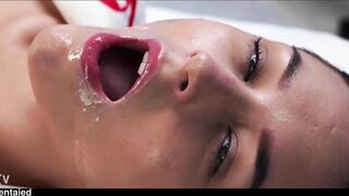 Sexy Nurse Alya Stark Gets Delicious Pussy Fuck and Creampie in her free time by Alien Monster