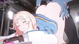 Happy Chaos fucks Bridget in the ass after a good match Guilty Gear 3d animation loop with sound