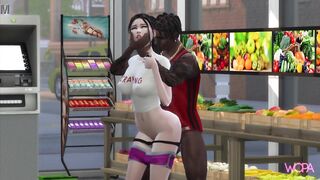 [TRAILER] Bride enjoying the last days before getting married. Sex in the supermarket - Interracial cheating
