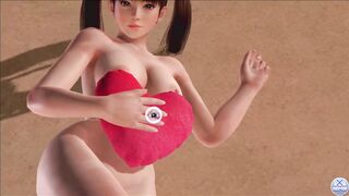 Dead or Alive Xtreme Venus Vacation Leifang Valentine's Day Heart Cushion Pose Nude Mod Fanservice A