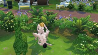 SIMS 4 - MATURE BLONDE GETS PUSSY ATE AND FUCKS CHUBBY BLACK HAIRED LADY IN PUBLIC