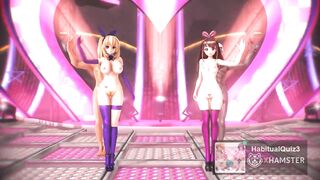 mmd r18Kizuna AI & Mirai Akari lamb sex dance 3d hentai