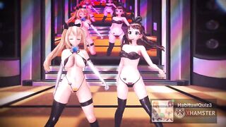 mmd r18 Kizuna Ai & Mirai Akari Agent Yoru wo Yuku and Sex Party 3d hentai