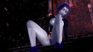 Raven fingering that pussy | Teen Titans 3D Porn