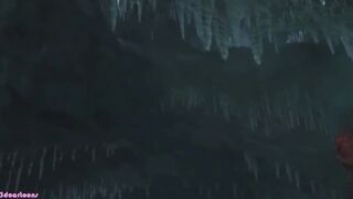 tomb Raider fucked by 44 giant monsters from the game's cave
