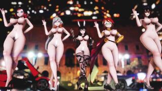 Mmd R18 RBWY Girls and Genshin Impact Gangbang Orgy after the Game become not Famous