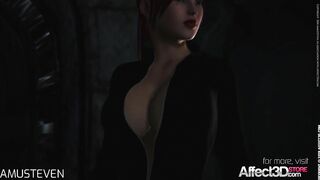 3d animation moster sex with a red head big tits babe