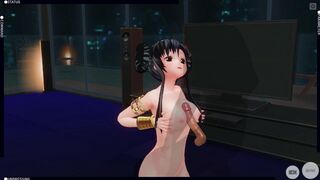 3D HENTAI Chinese Girl Rubs her Breasts on your Cock