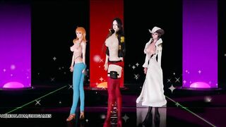 [MMD] Girl's Day - Expectation Strip Dance Boa Hancock Nami Nico Robin one Piece Sexy Kpop Dance