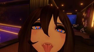 Mute Nympho Sucks your Dick and Rides you Wildly until she Cums in VRChat.