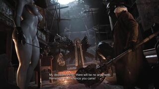 Resident Evil 8 - Nude Lady Dimitrescu Resident Evil Village: Tall Vampire Lady