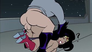 Batman Pounding Wonder Woman's Both Holes and Cum on her face cartoon Porn