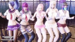 MMD Badkiz - Come Closer Sexy Kpop Dance Ahri Akali Seraphine Kaisa Evelynn League Of Legends KDA