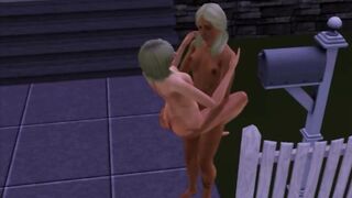 Husband and wife take turns to fuck with their neighbor | Porno Game 3d