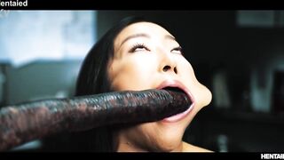 Real Life Hentai - Emiri Momota Gets milked, fucked, creampied and cumflated by aliens