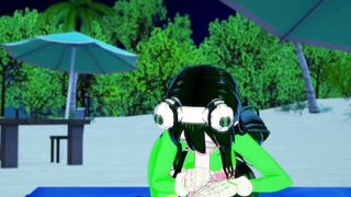 You Breed Froppy On The Beach~My Hero Academia(MHA) Hentai NSFW Animation (English Voice Acting)