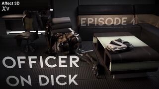 Officer on Dick - 3D Futanari Threesome Animation by Rikolo