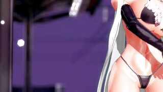 Code Geass CC Undress Dancing Hentai Lupin Song Big Boobs MMD 3D White Hair Color Edit Smixix