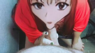 Snapchat blowjob anime girl sucking her boyfriend's big cock.