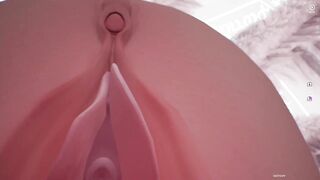 3D Hentai Streamer Girl | Project Melody | Giant female pussy sex toy