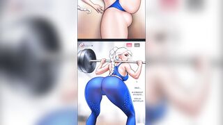 Adult Elsa Frozen Big Ass Workout Parody Comics, Cartoon Porn