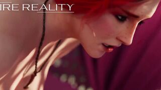 The Witcher Triss Merigold DOUBLE PENETRATION Uncensored Hentai (Hot MILF, HUGE TITS) by Desire Reality
