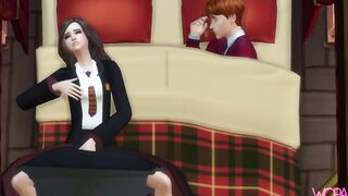 [TRAILER] Draco spies on Hermione and offers her his cock. doing in front of Ron. Harry Potter Parody