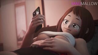 FUTANARI Ochako intense sex in the gym (I have a place for your HUGE COCK - HUGE TITS will make you CUM) by MagMallow