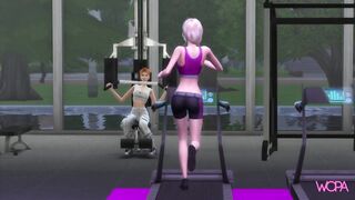 Lesbian friends fall in love and have sex at the gym
