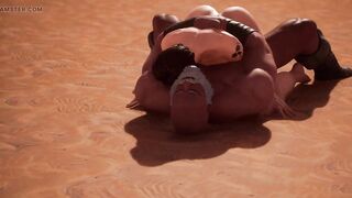 Muscular Woman Fucks Military Man - 3D Animation