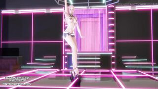 MMD KARA - CUPID Seraphine Sexy Kpop Dance 4K League of Legends KDA Korean Dance