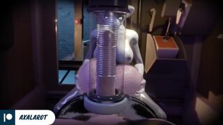 Milking Machine and Transform to Huge Dick Until Cum