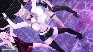 [MMD] Solar - Spit it out Ahri Evelyn Seraphine Sexy Kpop Dance 4K League of Legends KDA