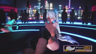 mmd r18 Chocolate Cream Ruby Rose Weiss Schnee Workout outfit 3d hentai