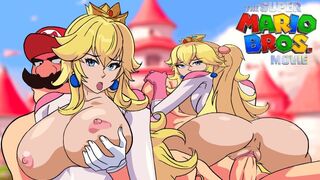 The Super Mario Bros Movie - Princess Peach and Mario Bros Have Sex Until He Cums Inside